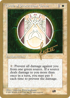 Circle of Protection: Green (Bertrand Lestree) (SB) (4ED) [Pro Tour Collector Set]-1