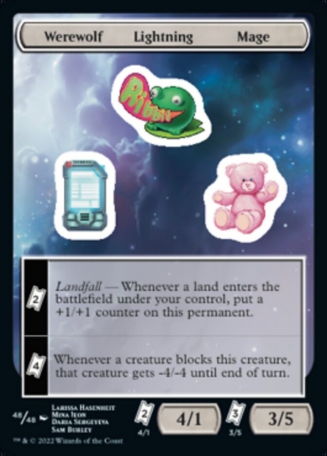 Werewolf Lightning Mage [Unfinity Stickers]-1