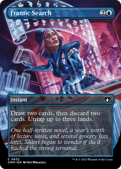 Frantic Search (Borderless Alternate Art) [Commander Masters]-1