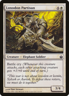Loxodon Partisan [Mirrodin Besieged]-1