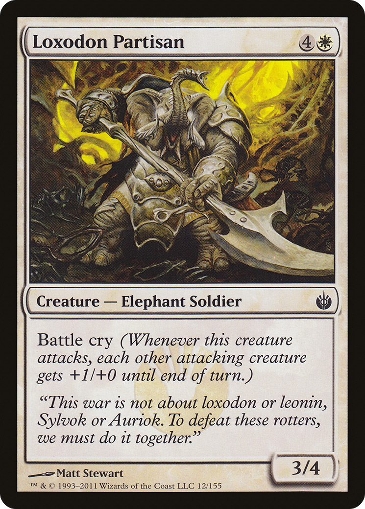 Loxodon Partisan [Mirrodin Besieged]-1