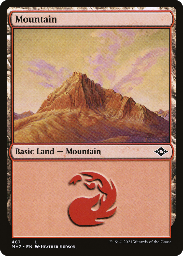 Mountain (487) (MH2-487) - Modern Horizons 2 Etched Foil-1