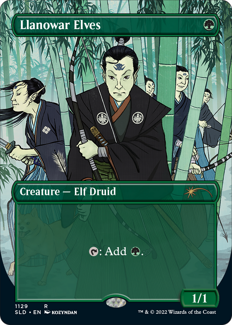 Llanowar Elves (Borderless) [Secret Lair Drop Series]-1