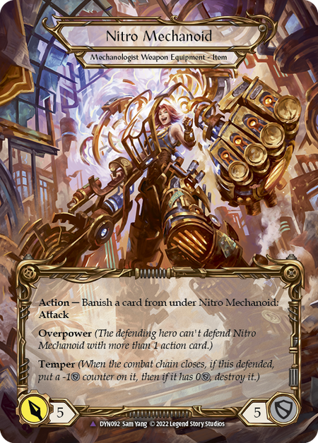 Construct Nitro Mechanoid // Nitro Mechanoid (Marvel) [DYN092] (Dynasty)  Cold Foil-2