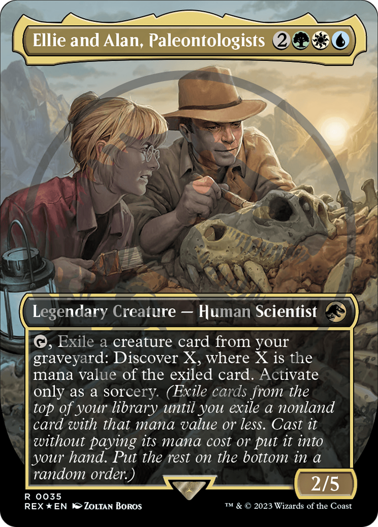 Ellie and Alan, Paleontologists (Emblem) (Borderless) [Jurassic World Collection Tokens]-1