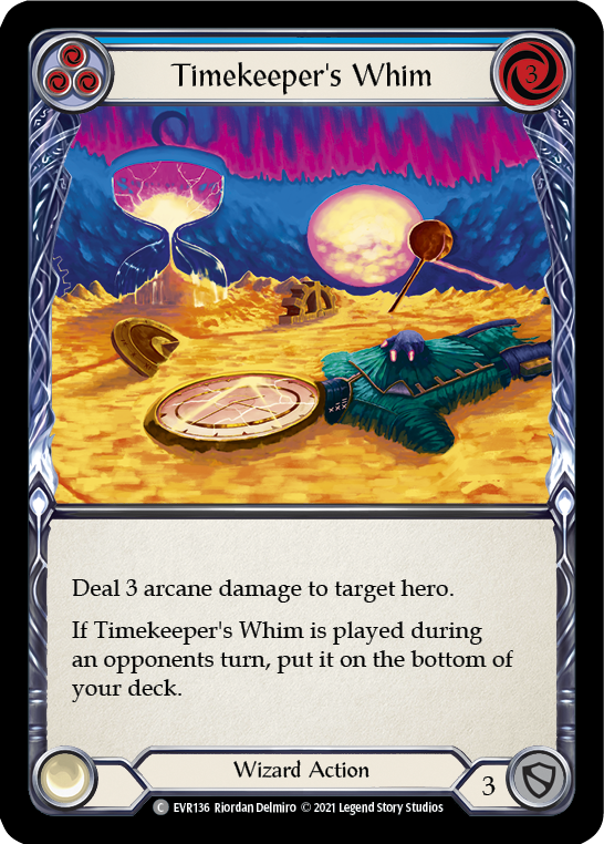 Timekeeper's Whim (Blue) [EVR136] (Everfest)  1st Edition Rainbow Foil-2