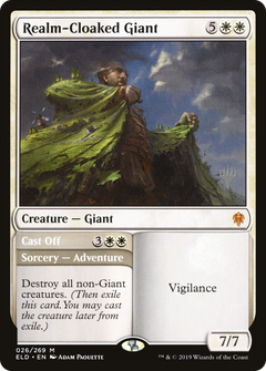 Realm-Cloaked Giant // Cast Off (Promo Pack) [Throne of Eldraine Promos]-1