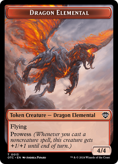 Dragon Elemental (TOTC-013) - Outlaws of Thunder Junction Commander Tokens Foil-1