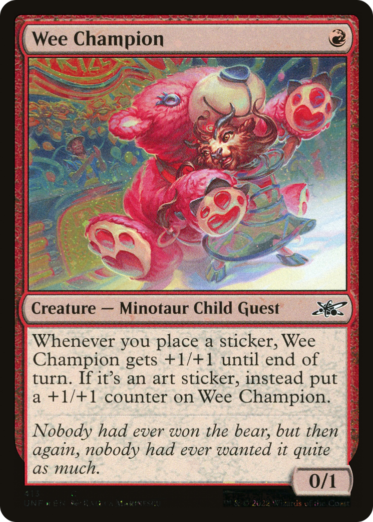 Wee Champion (Galaxy Foil) (UNF-413) - Unfinity Foil-1