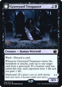 Graveyard Trespasser // Graveyard Glutton [Innistrad: Midnight Hunt Prerelease Promos]-3
