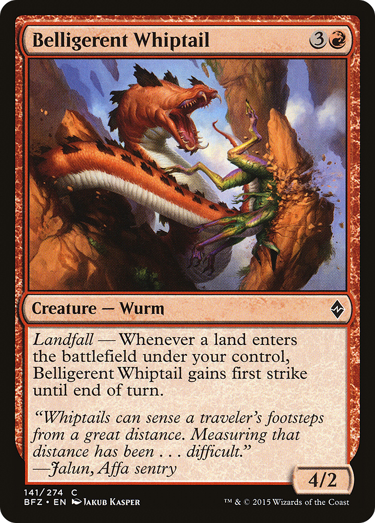 Belligerent Whiptail [Battle for Zendikar]-1