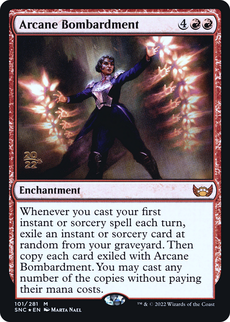 Arcane Bombardment [Streets of New Capenna Prerelease Promos]-1