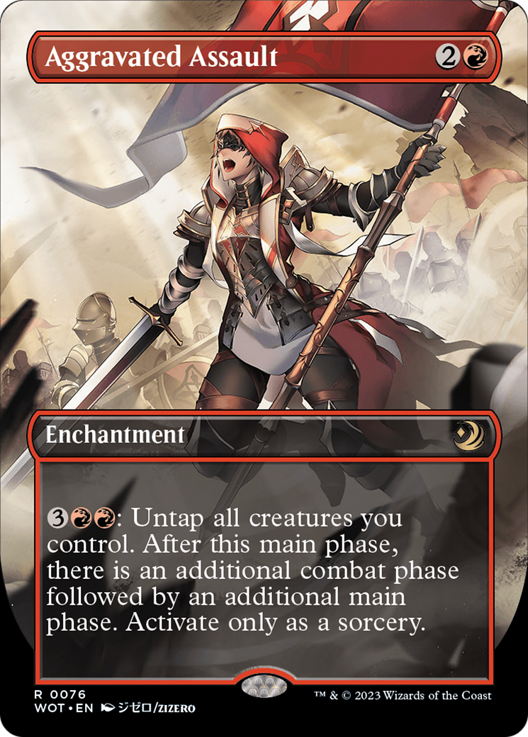 Aggravated Assault (Anime Borderless) [Wilds of Eldraine: Enchanting Tales]-1