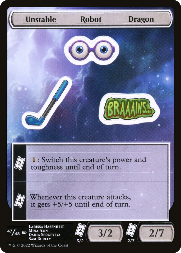 Unstable Robot Dragon (UNF-047) - Unfinity Sticker Sheets-1