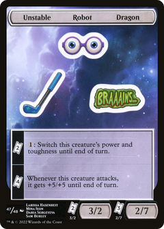 Unstable Robot Dragon (UNF-047) - Unfinity Sticker Sheets-1