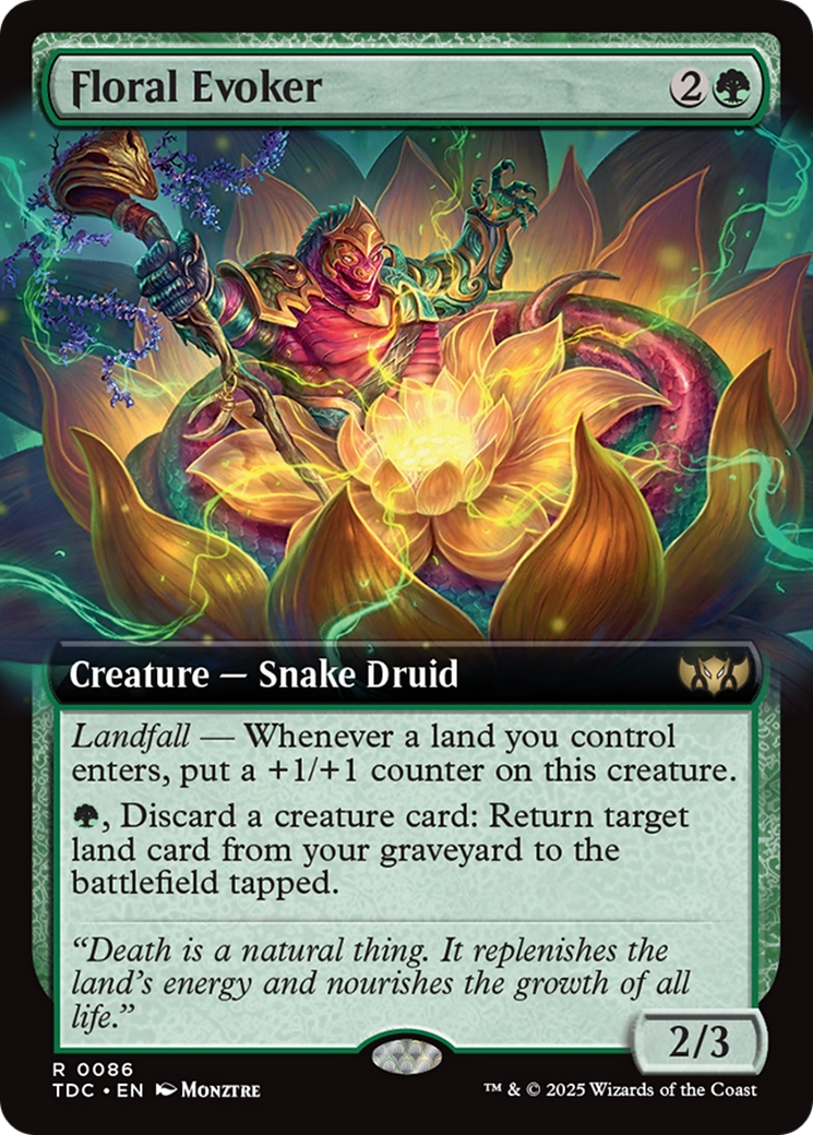 Floral Evoker (Extended Art) [Tarkir: Dragonstorm Commander]-1