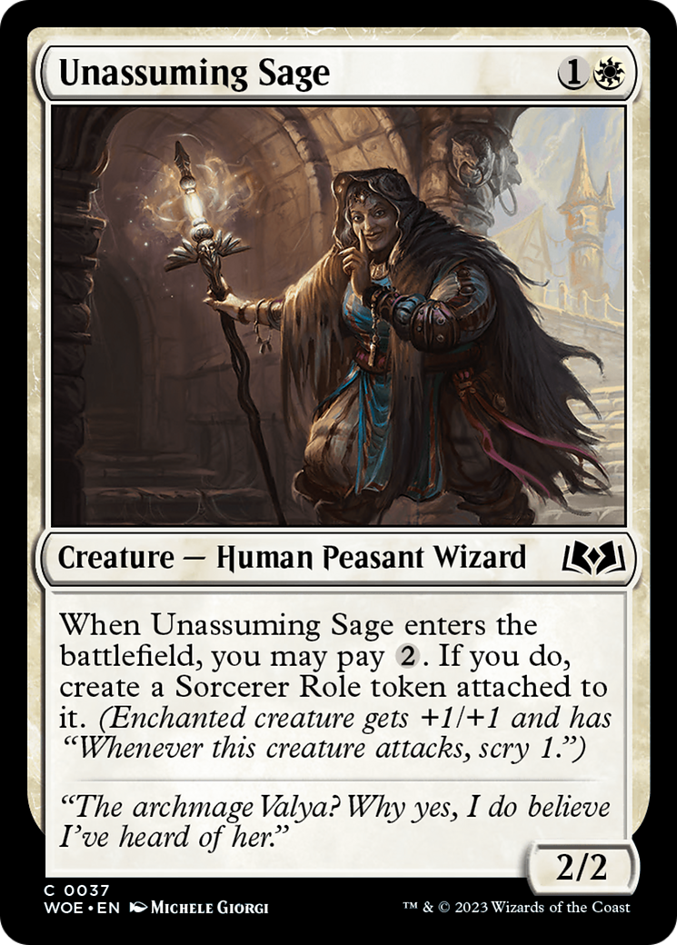 Unassuming Sage (WOE-037) - Wilds of Eldraine Foil-1