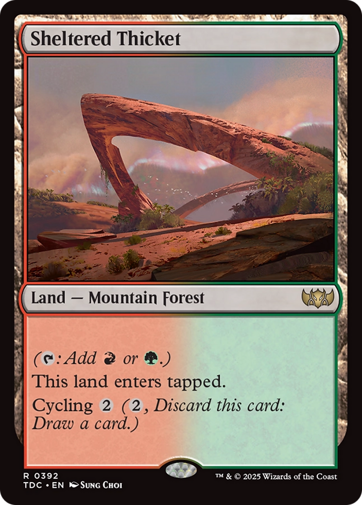 Sheltered Thicket [Tarkir: Dragonstorm Commander]-1