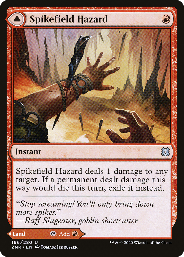 Spikefield Hazard // Spikefield Cave [Zendikar Rising]-3