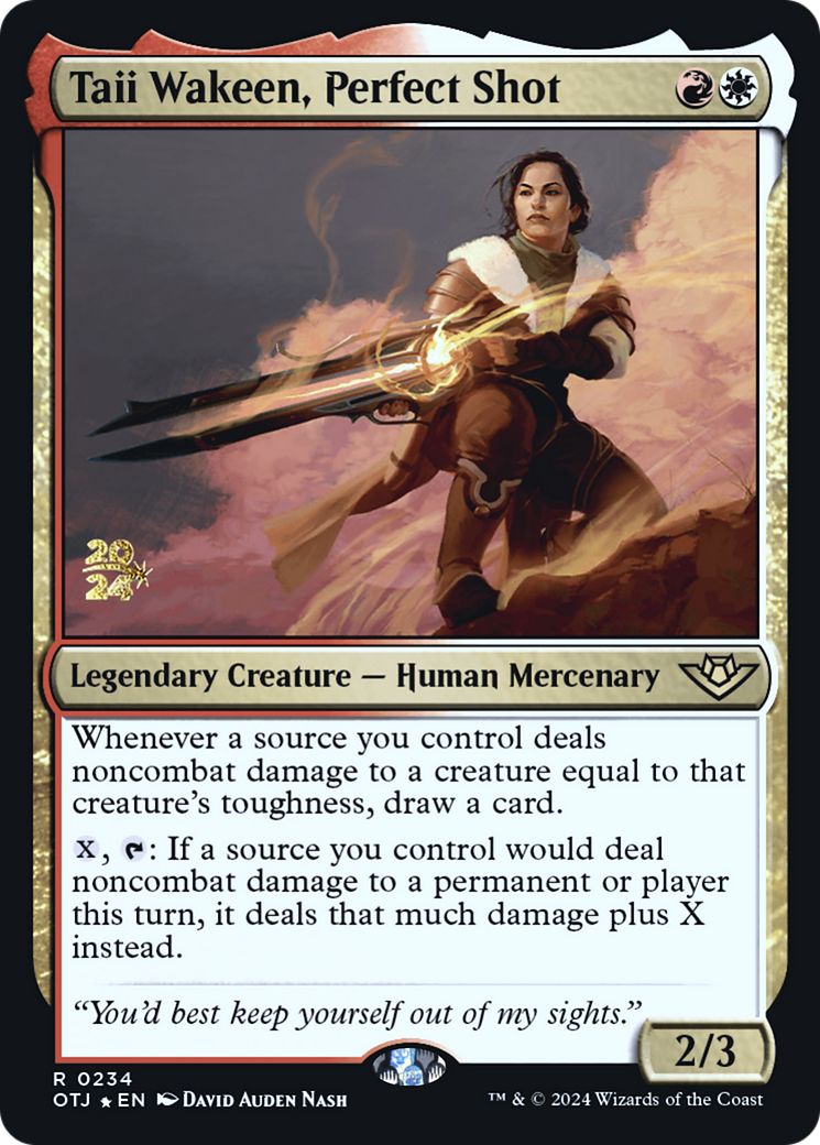 Taii Wakeen, Perfect Shot [Outlaws of Thunder Junction Prerelease Promos]-1