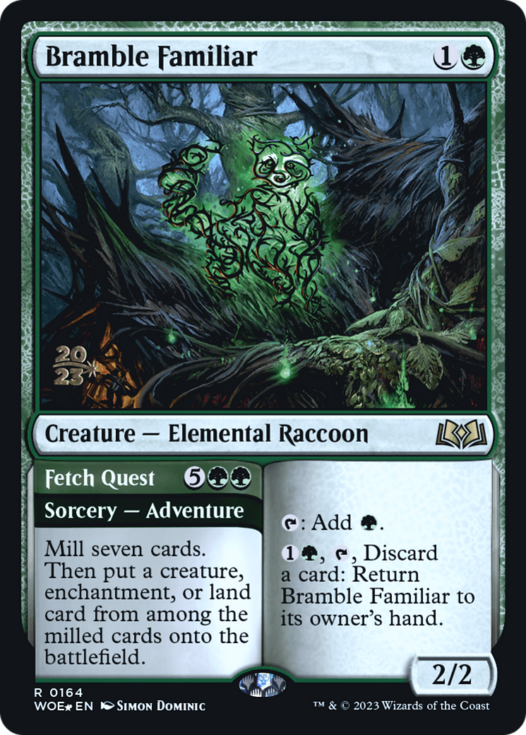 Bramble Familiar // Fetch Quest [Wilds of Eldraine Prerelease Promos]-3