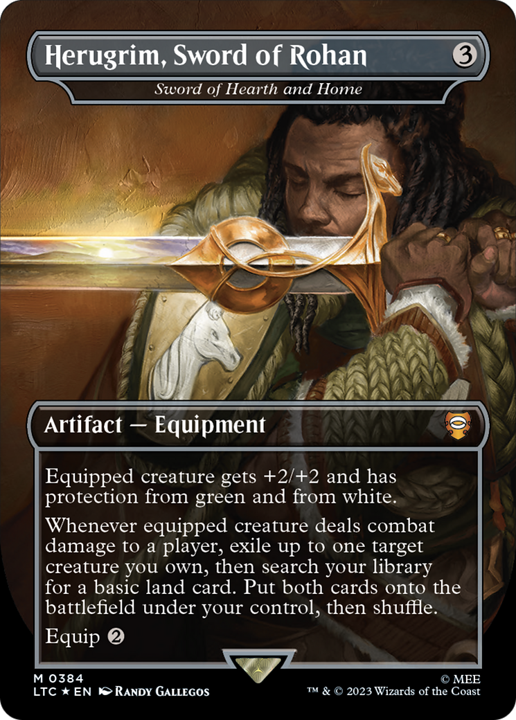 Herugrim, Sword of Rohan - Sword of Hearth and Home (Surge Foil Realms and Relics) [The Lord of the Rings: Tales of Middle-Earth Commander]-1