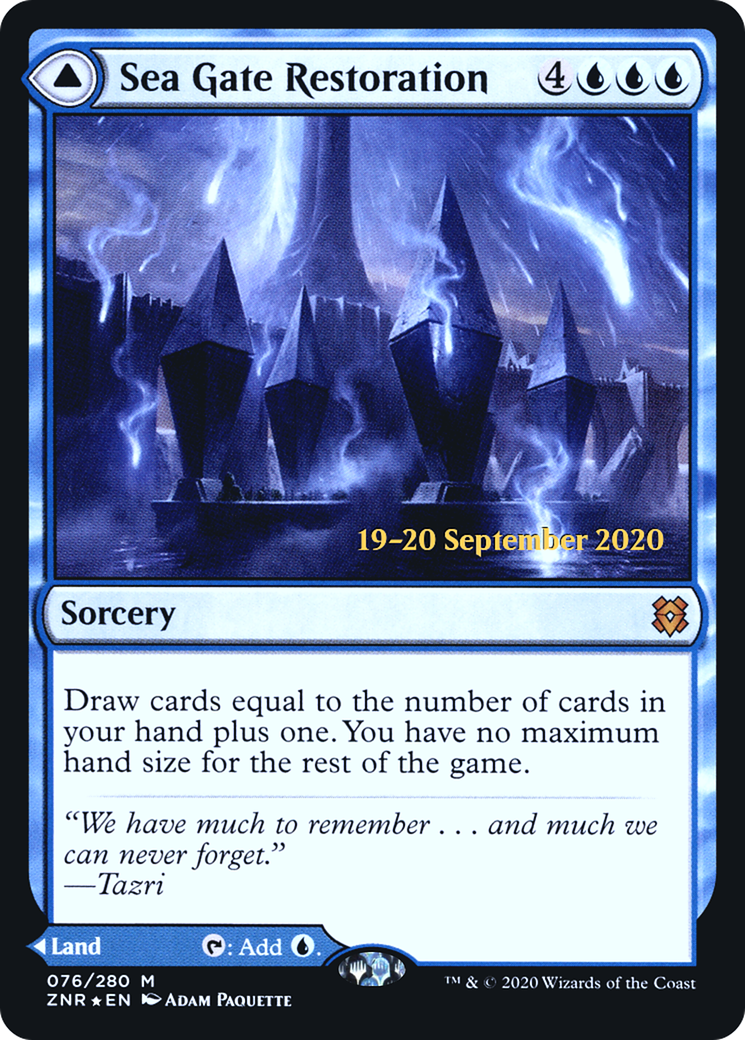 Sea Gate Restoration // Sea Gate, Reborn [Zendikar Rising Prerelease Promos]-3