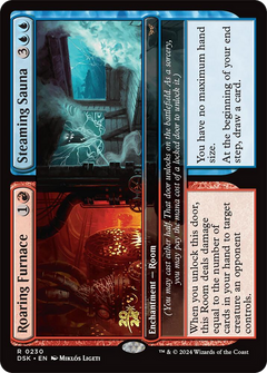 Roaring Furnace // Steaming Sauna [Duskmourn: House of Horror Prerelease Promos]-1