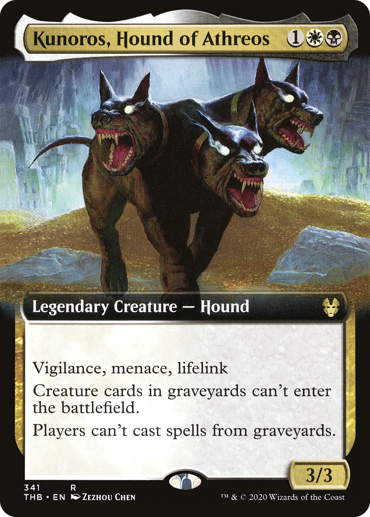 Kunoros, Hound of Athreos (Extended Art) [Theros Beyond Death]-1