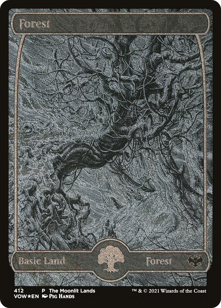 Forest (VOW-412) - Innistrad: Crimson Vow Etched Foil-1