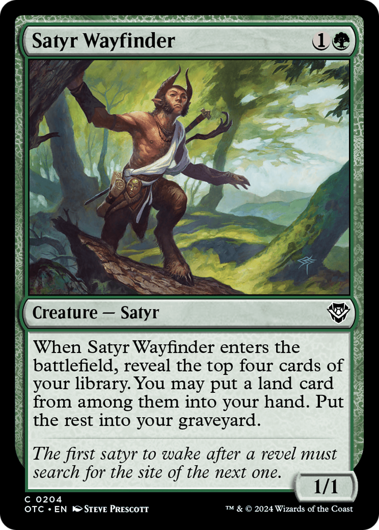 Satyr Wayfinder [Outlaws of Thunder Junction Commander]-1