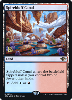 Spirebluff Canal (OTJ) [Outlaws of Thunder Junction Prerelease Promos]-1