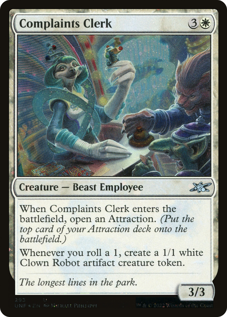 Complaints Clerk (Galaxy Foil) [Unfinity]-1