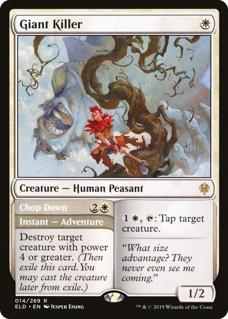 Giant Killer // Chop Down (Promo Pack) [Throne of Eldraine Promos]-1