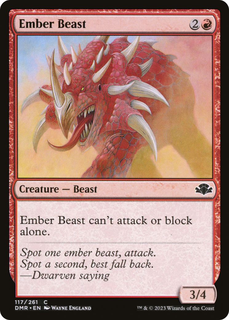 Ember Beast [Dominaria Remastered]-1