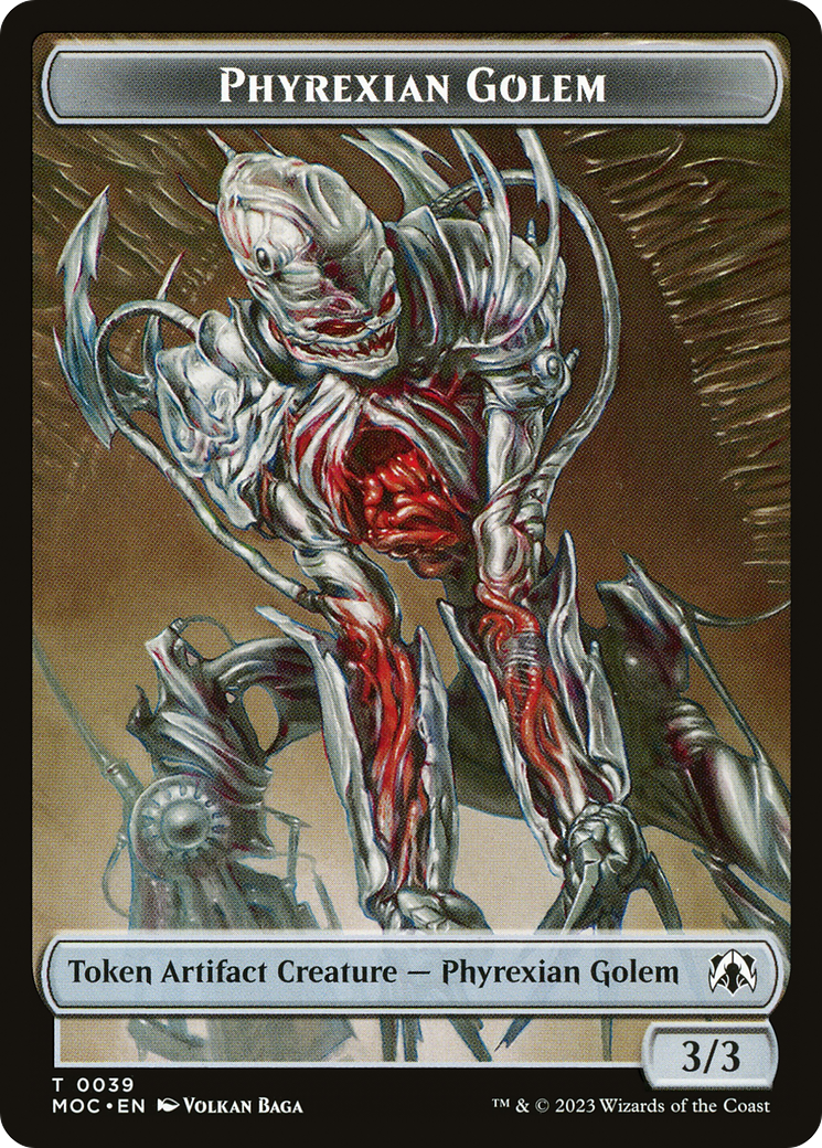 Phyrexian Golem (TMOC-039) - March of the Machine Commander Tokens-1