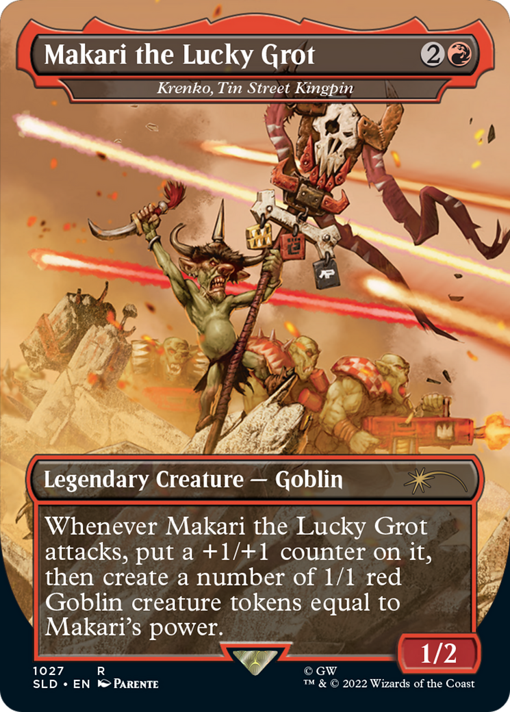 Makari the Lucky Grot - Krenko, Tin Street Kingpin (Borderless) [Secret Lair Drop Series]-1