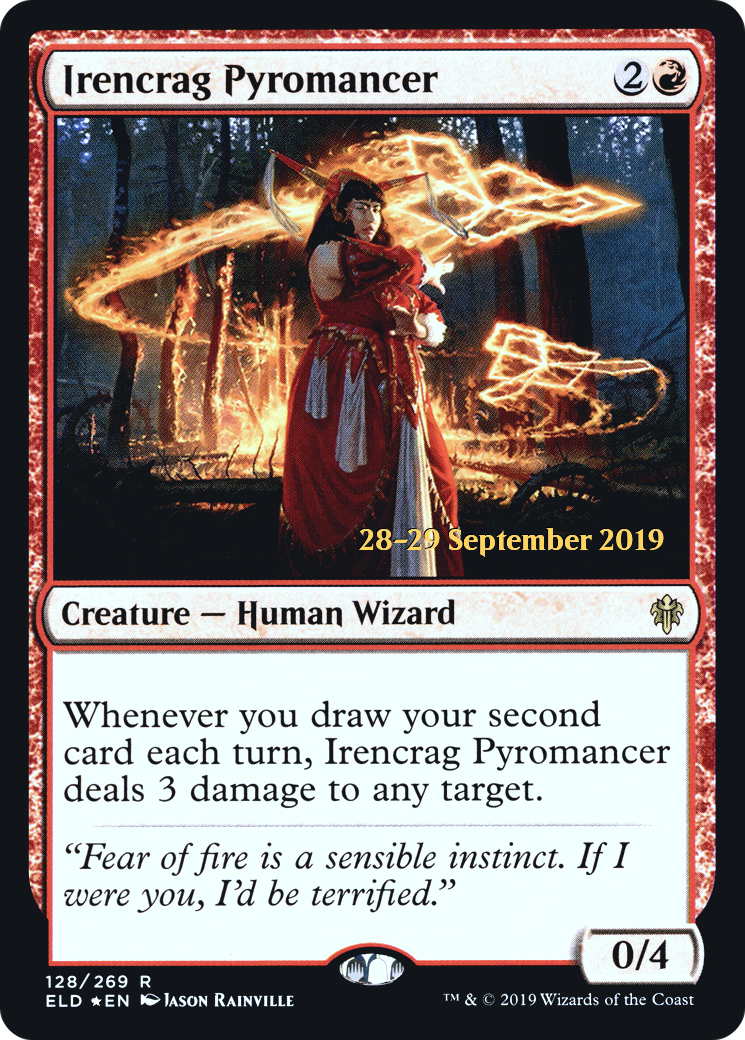 Irencrag Pyromancer [Throne of Eldraine Prerelease Promos]-1