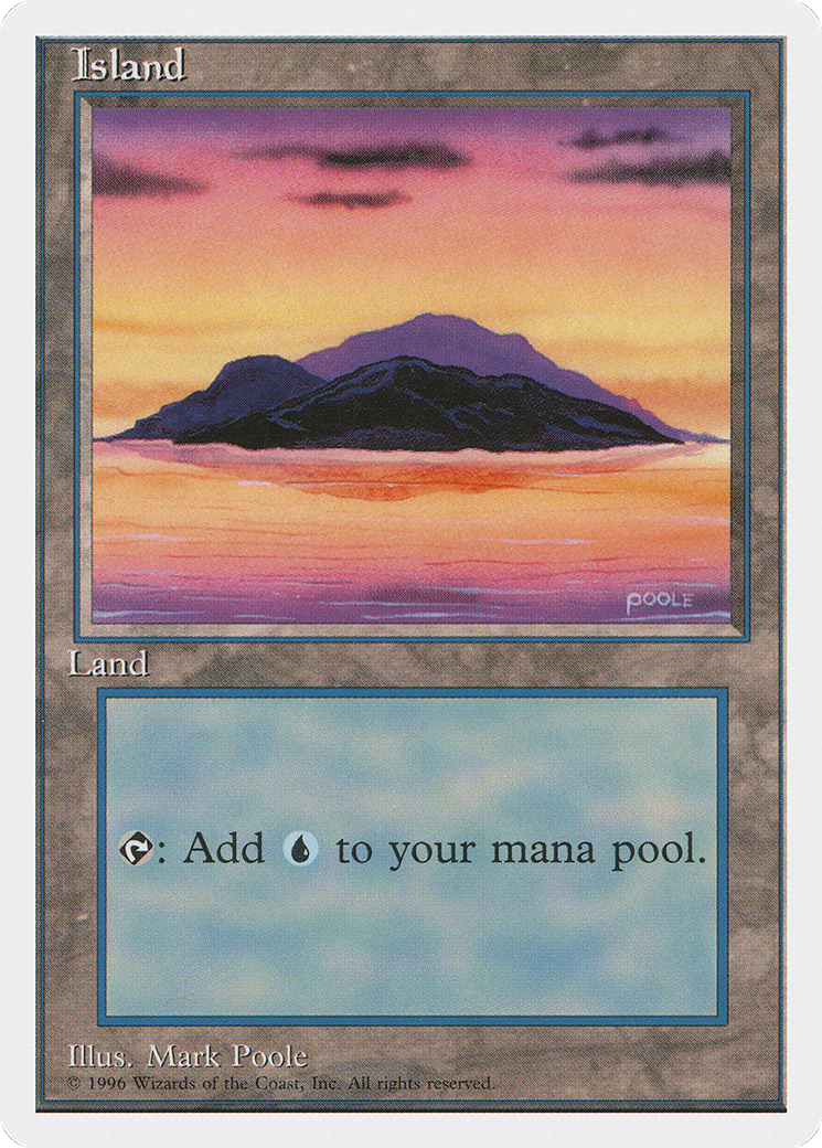 Island (Dark Clouds, Signature on Bottom Right) [Introductory Two-Player Set]-1