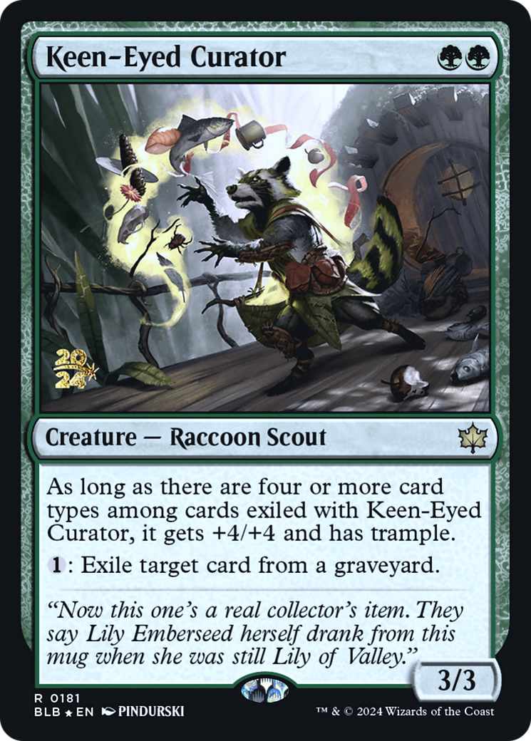 Keen-Eyed Curator [Bloomburrow Prerelease Promos]-1