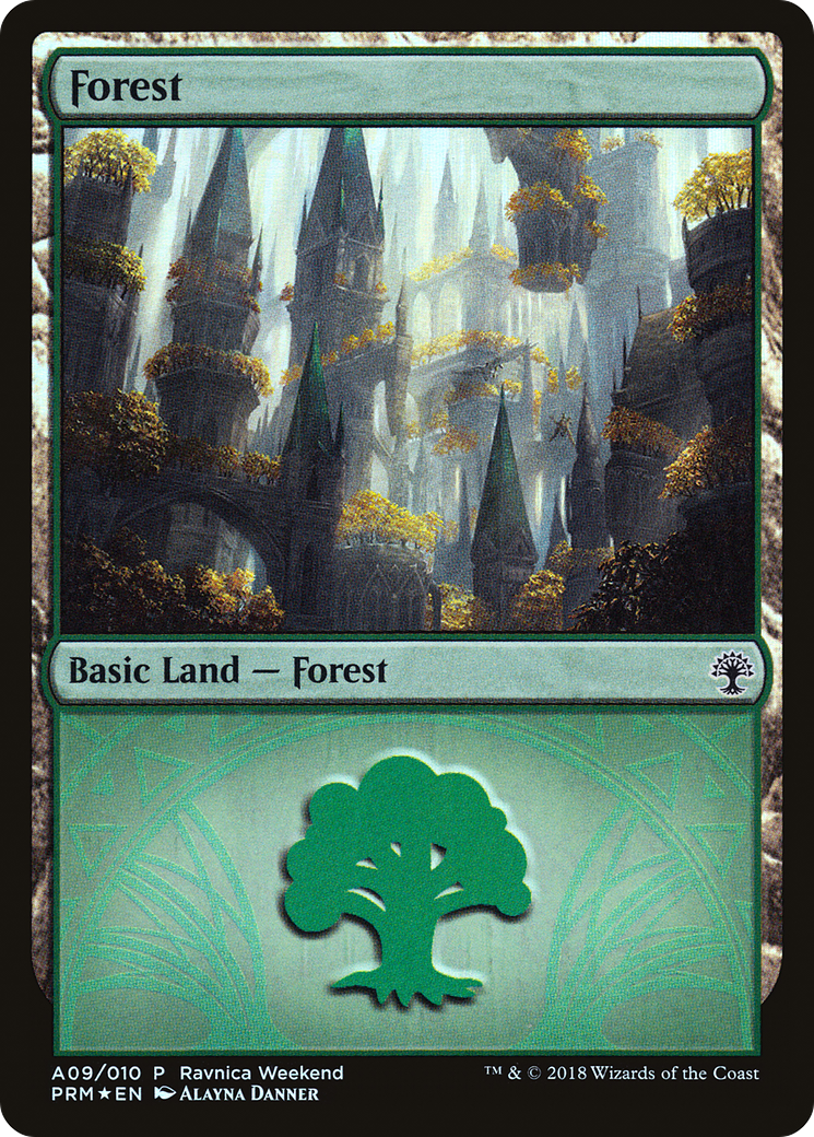 Forest (A09) [Ravnica Allegiance Ravnica Weekend]-1