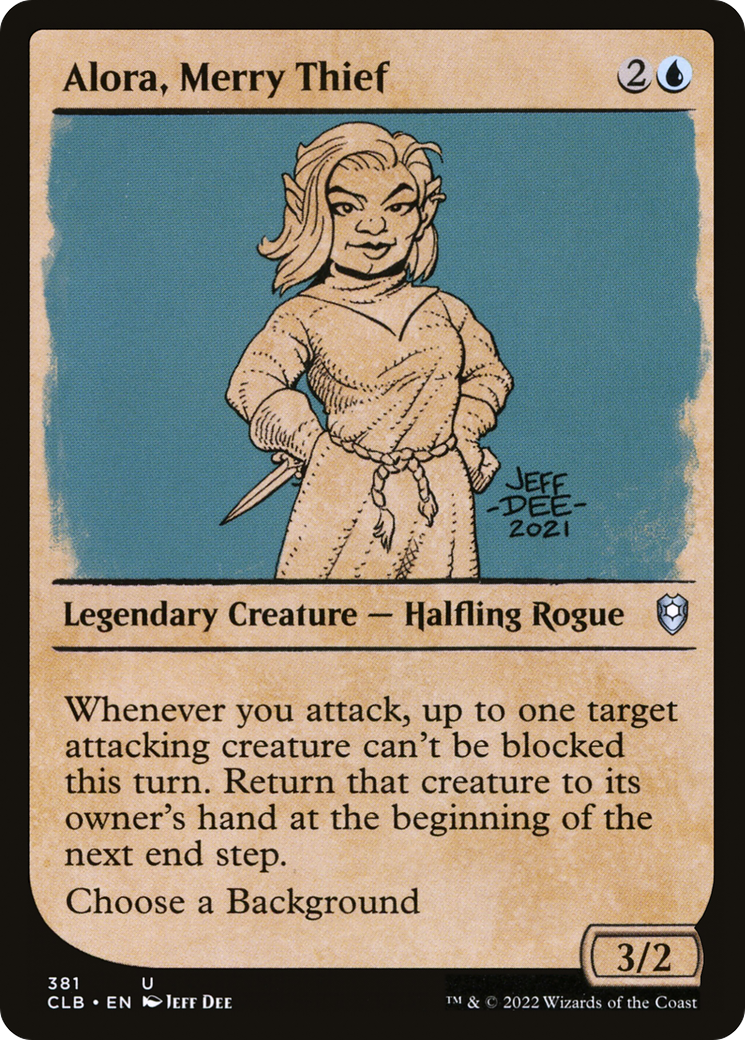 Alora, Merry Thief (Showcase) [Commander Legends: Battle for Baldur's Gate]-1