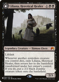 Liliana, Heretical Healer // Liliana, Defiant Necromancer [Secret Lair: From Cute to Brute]-1