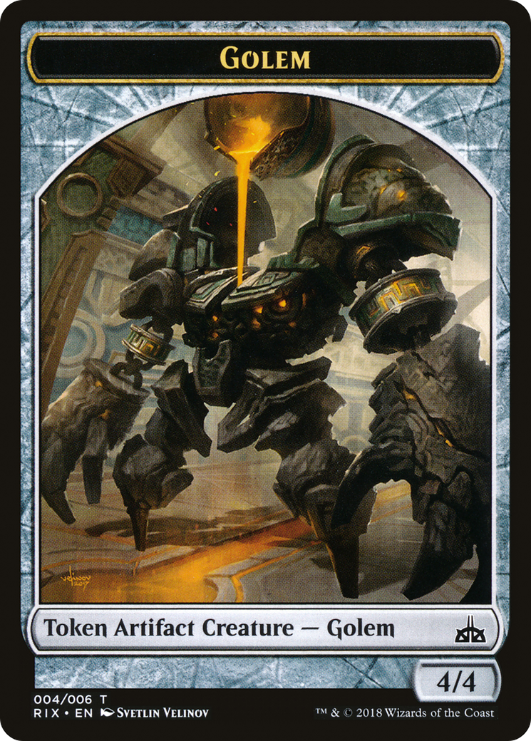 Golem Token [Rivals of Ixalan Tokens]-1