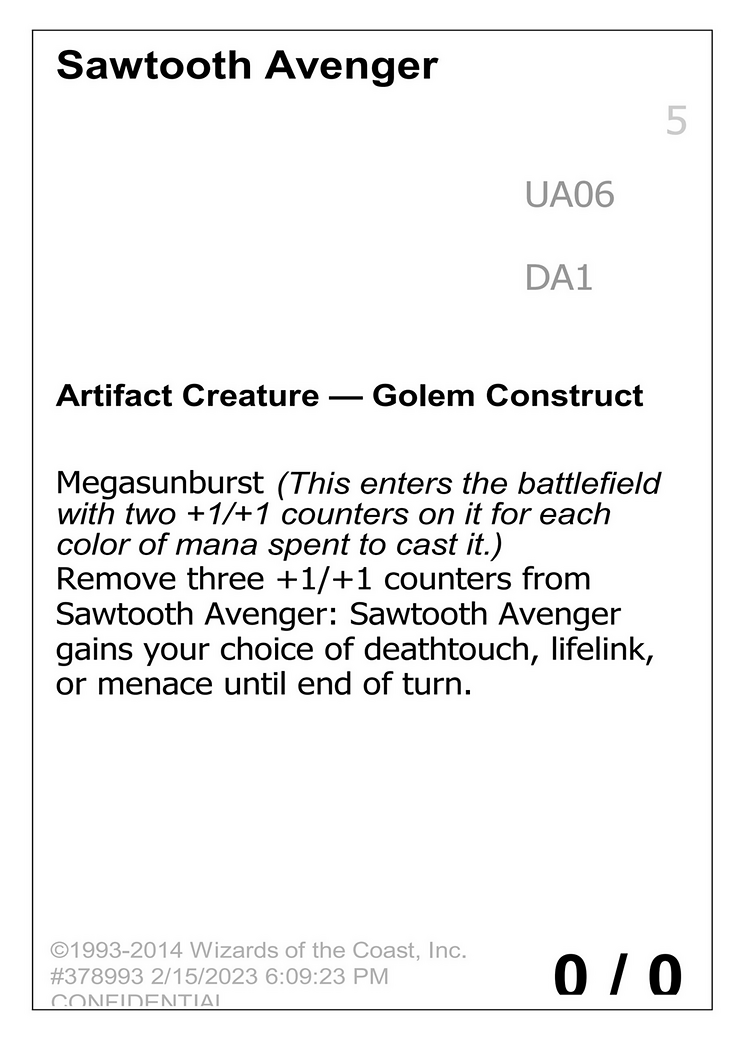 Sawtooth Avenger (UNK-UA06B) - Unknown Event-1