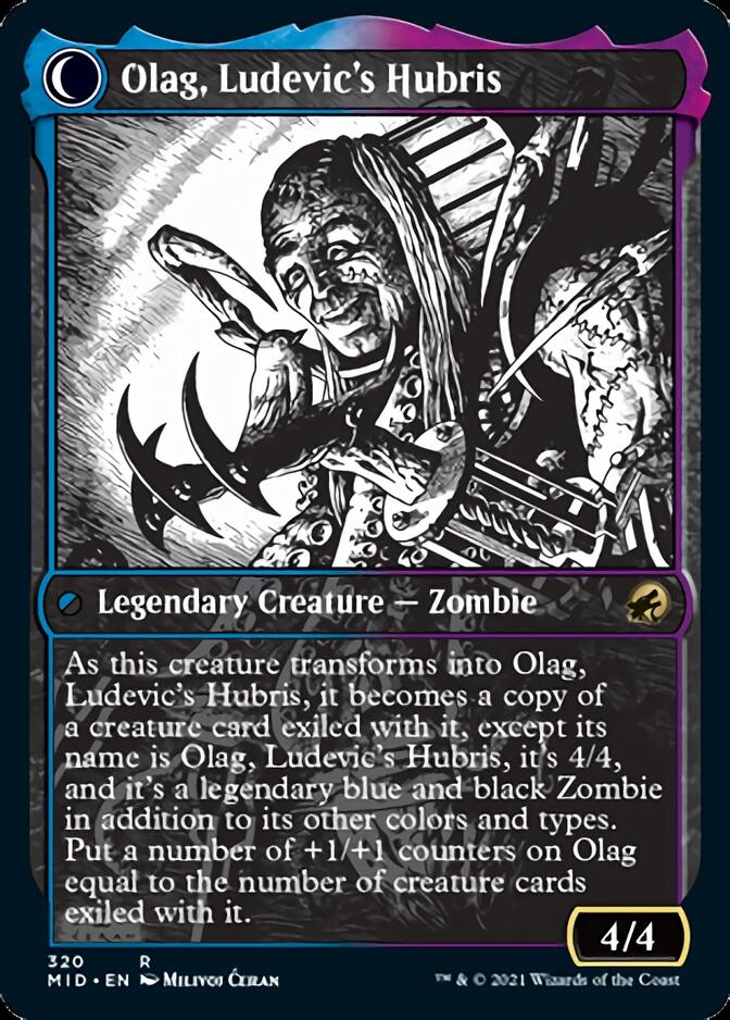 Ludevic, Necrogenius // Olag, Ludevic's Hubris (Showcase Eternal Night) [Innistrad: Midnight Hunt]-2