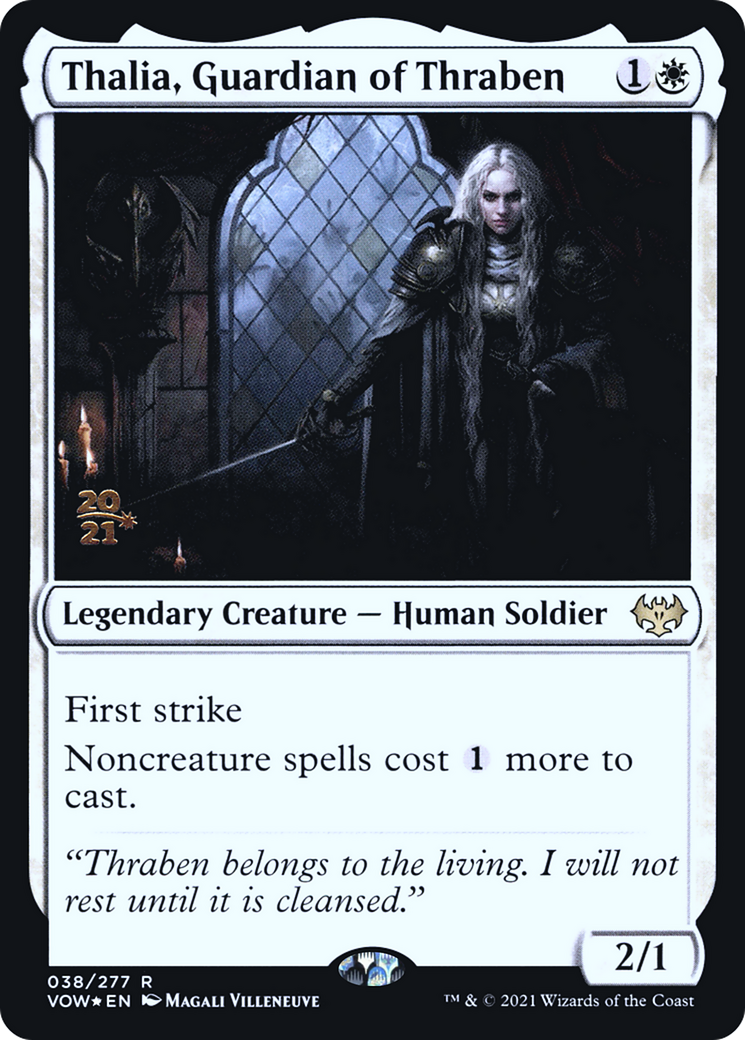 Thalia, Guardian of Thraben [Innistrad: Crimson Vow Prerelease Promos]-1
