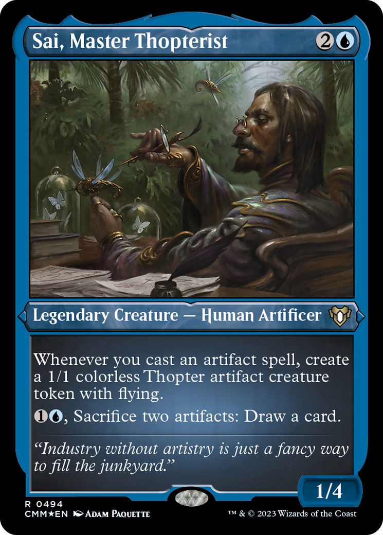 Sai, Master Thopterist (CMM-494) - Commander Masters Etched Foil-1
