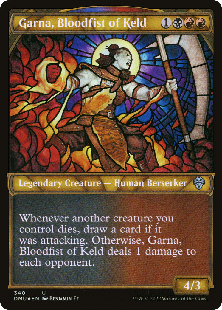 Garna, Bloodfist of Keld (Showcase Textured) [Dominaria United]-1