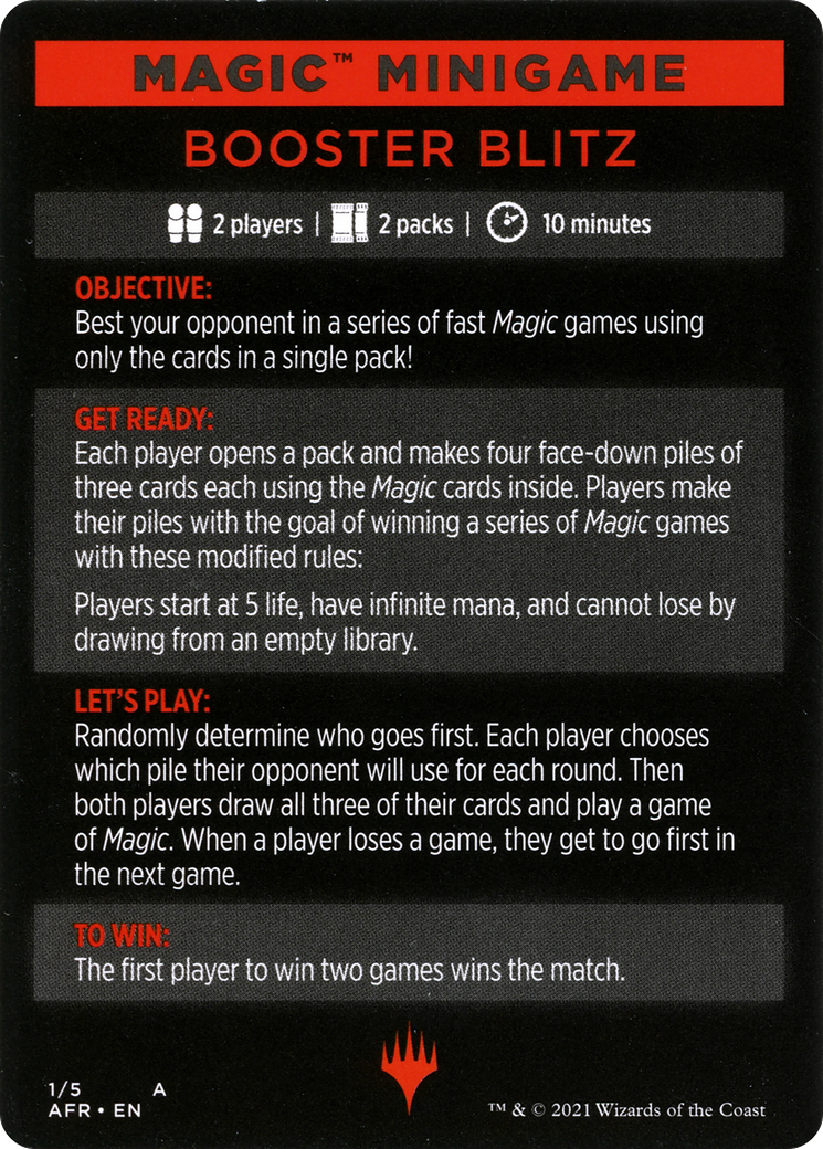 Booster Blitz (MAFR-001) - Adventures in the Forgotten Realms Minigames-1